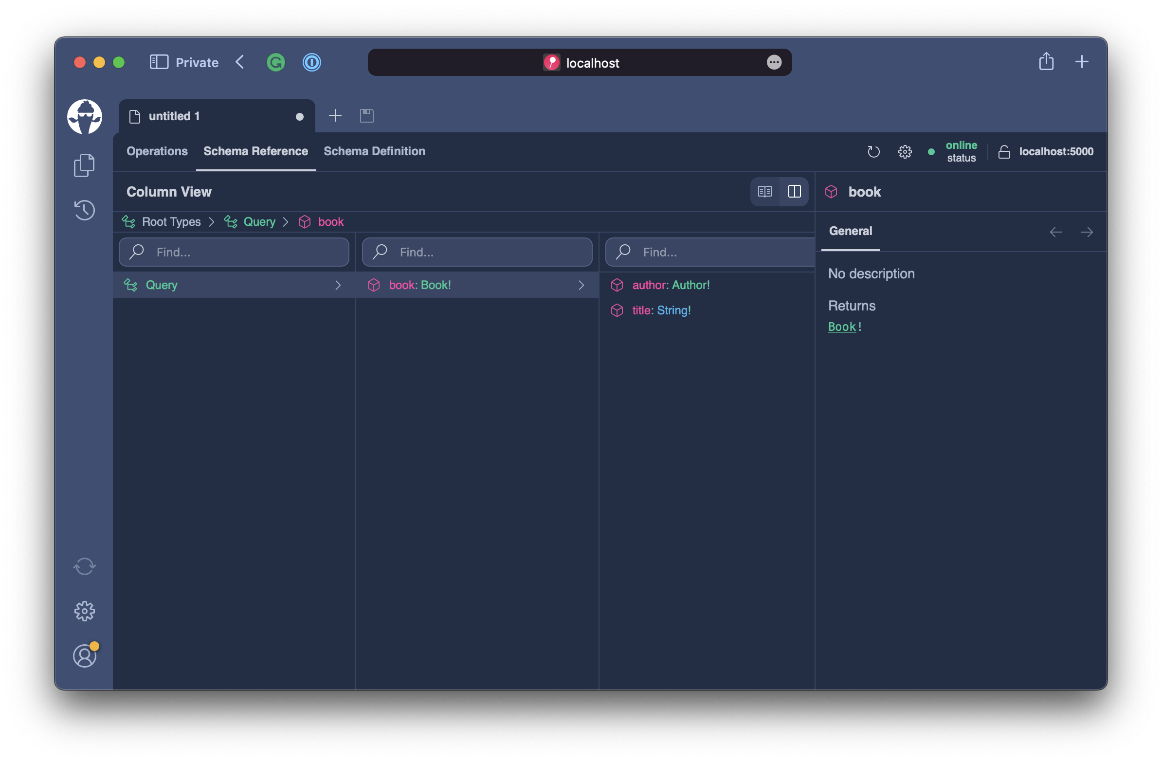 Banana Cake Pop - Schema Reference - Column View - Explore Types